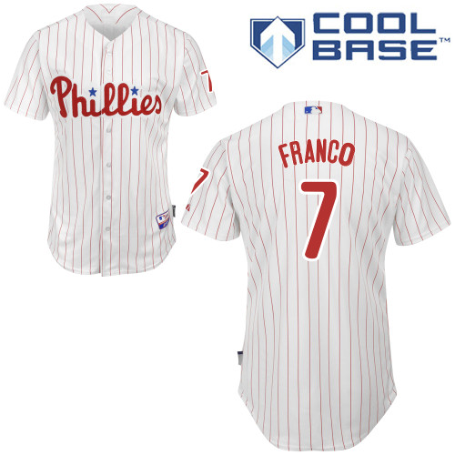 Maikel Franco #7 MLB Jersey-Philadelphia Phillies Men's Authentic Home White Cool Base Baseball Jersey